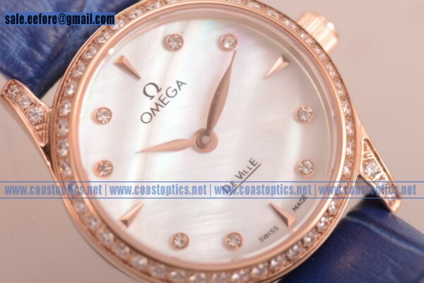 Replica Omega De Ville Prestige Watch Rose Gold 424.55.33.20.55.002Q