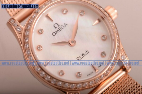 Replica Omega De Ville Prestige Watch Rose Gold 424.55.33.20.55.002G