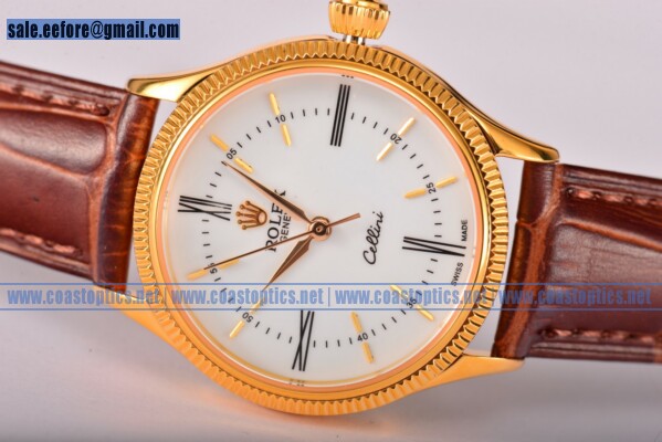 Rolex Cellini Time Replica Watch Yellow Gold 50508