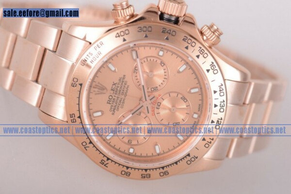 Best Replica Rolex Daytona Chrono Watch Rose Gold 116505 (BP)