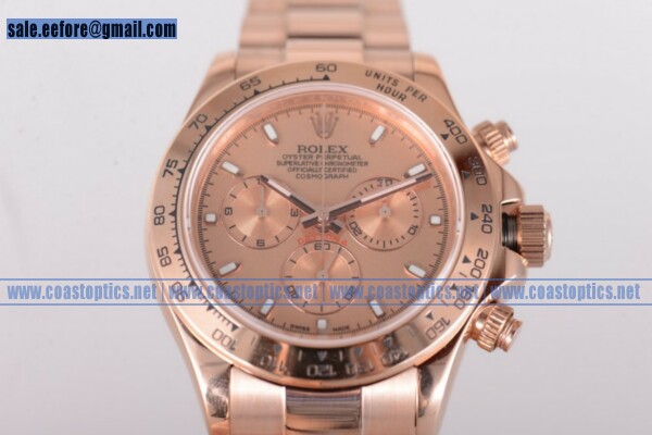 Best Replica Rolex Daytona Chrono Watch Rose Gold 116505 (BP) - Click Image to Close