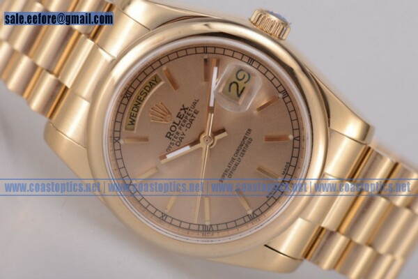 Rolex Day-Date Watch Replica Yellow Gold 118208 pgres