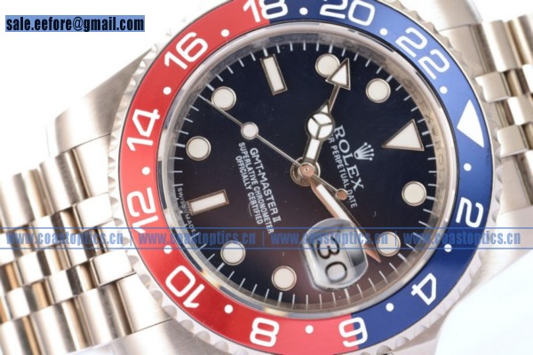 Perfect Replica Rolex GMT-Master II Watch Steel 116719BLROJ