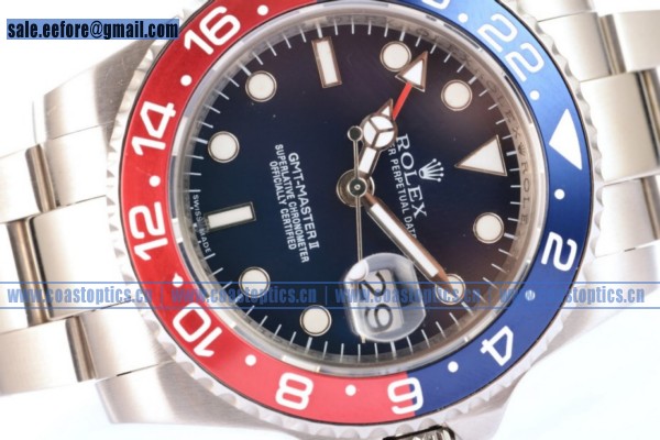 Perfect Replica Rolex GMT-Master II Watch Steel 116719BLRO