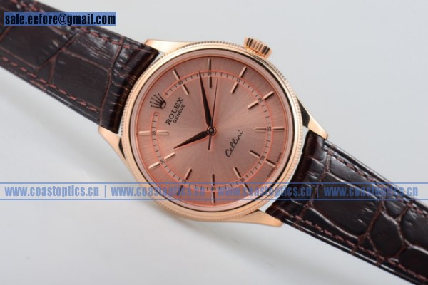 Perfect Replica Rolex Cellini Time Watch Rose Gold 55056 RG (BP) - 1:1