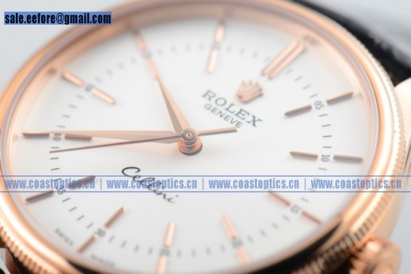 Perfect Replica Rolex Cellini Time Watch Rose Gold 55056 WhtB (BP) - 1:1 - Click Image to Close