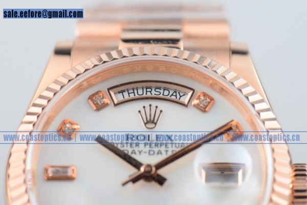 1:1 Clone Rolex Day-Date Watch 18K Rose Gold 218235 whidp (BP) - Click Image to Close