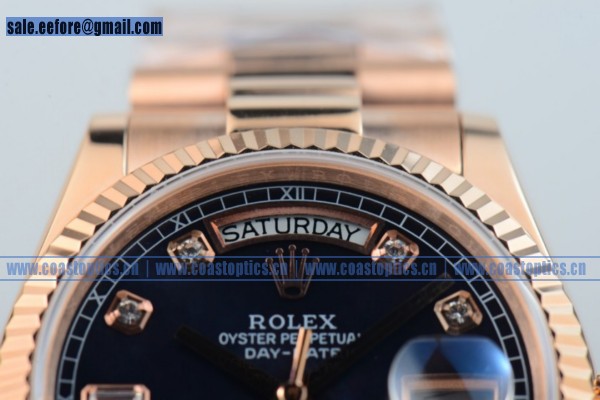 Perfect Replica Rolex Day-Date Watch Rose Gold 218235 bludp (BP) - Click Image to Close