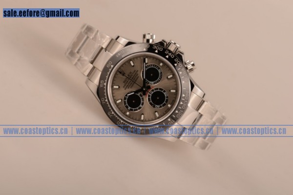 Perfect Replica Rolex Daytona Chrono Watch Steel 116500 gres (EF)
