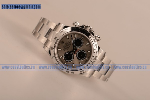 Perfect Replica Rolex Daytona Chrono Watch Steel 116509 gres (EF)