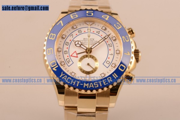 Perfect Replica Rolex Yacht-Master II Chrono Watch Yellow Gold 116688 (BP)