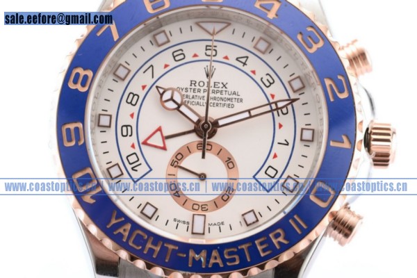 Replica Rolex Yacht-Master Chrono Watch Rose Gold 116681 (JF)