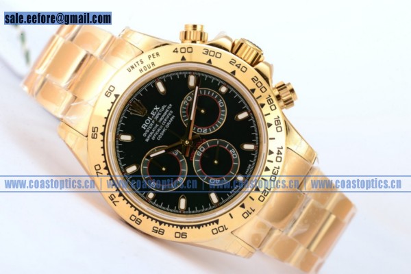 1:1 Best Replica Rolex Daytona Watch Yellow Gold 116508(JH)