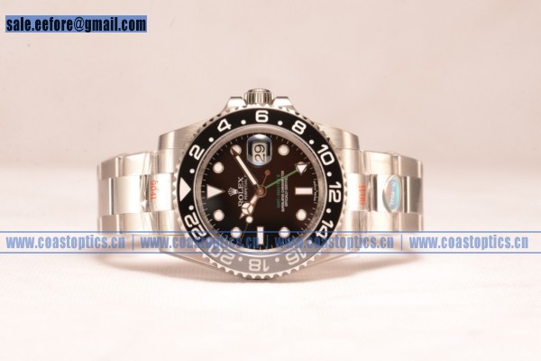 1:1 Replica Rolex GMT-Master II Watch 904 Steel 116710bkso(NOOB) - Click Image to Close