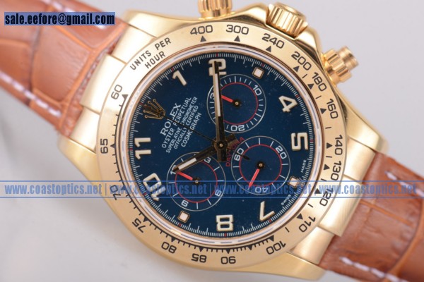 Rolex Daytona Chrono Best Replica Watch Yellow Gold 116518 bla (BP)