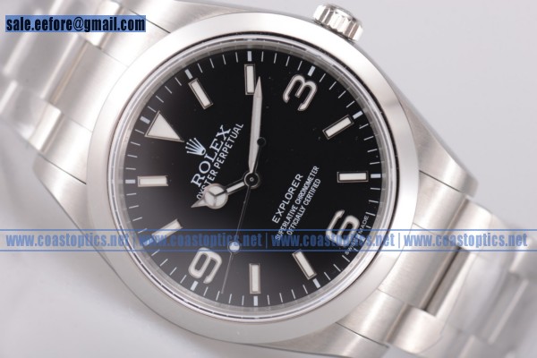 Perfect Replica Rolex Explorer Watch Steel 14270 bk
