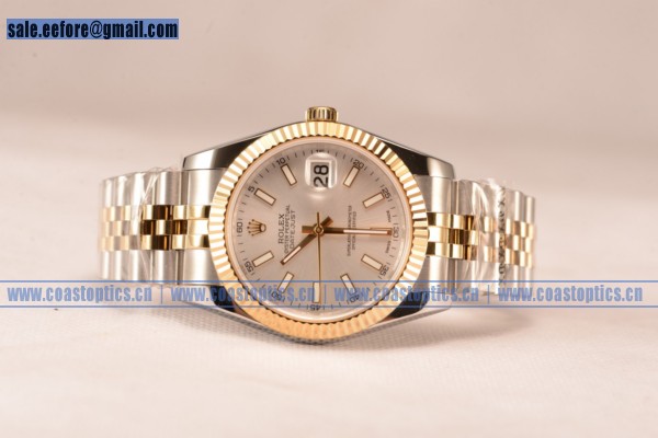 Rolex Datejust 37mm A2836 Two Tone 116233 ssj With Sliver Dial (BP)