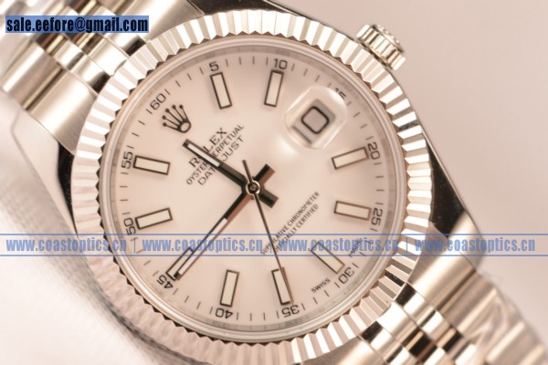 Rolex Datejust 116234 whisj ETA 2836 Auto White Dial Steel Bracelet (BP)