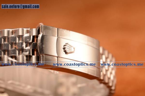 Rolex Datejust 37mm Swiss Eta 2836 Automatic Steel Case With Jubilee Steel Bezel White Mop Diamond Steel Bracelet - Click Image to Close