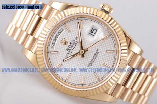 Rolex Day Date II 1:1 Replica Watch Yellow Gold 218238 silsp(BP)