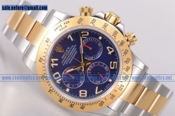 Rolex Daytona Chronograph Perfect Replica Watch Two Tone 116518 blao (EF)