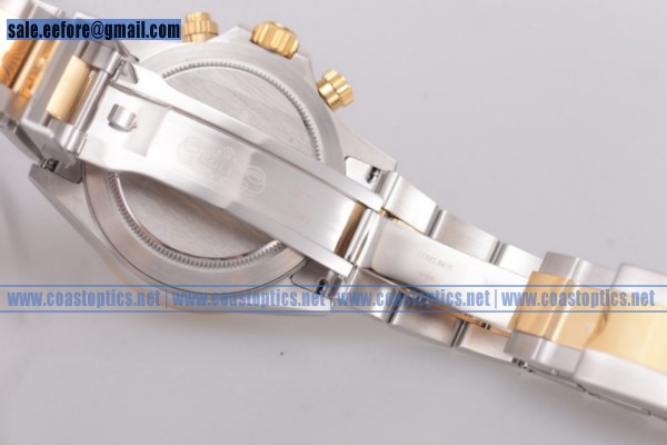 Rolex Daytona Chronograph Perfect Replica Watch Two Tone 116518 blao (EF) - Click Image to Close