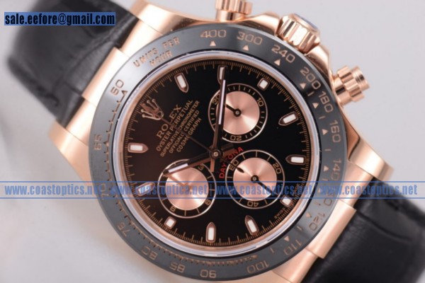 1:1 Rolex Daytona Chronograph Perfect Replica Watch Rose Gold 116515 lnblks(EF)