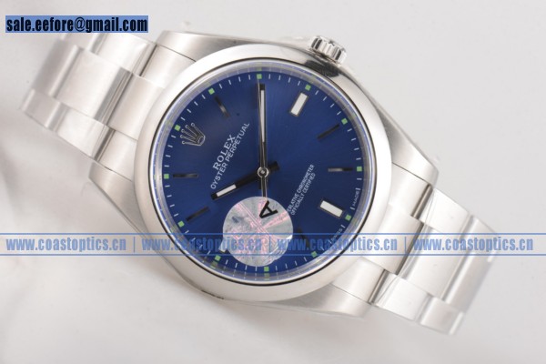 Rolex 1:1 Replica Oyster Perpetual Air King(Blue Dial) Watch Steel 114300-0001(JF) - Click Image to Close