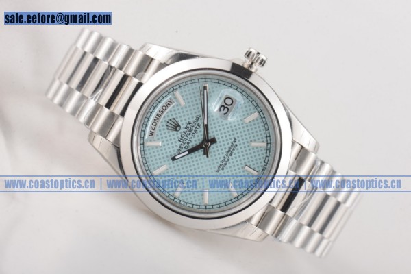 Rolex Day-Date Perfect Replica Watch Steel 118239 blus (AAAF)