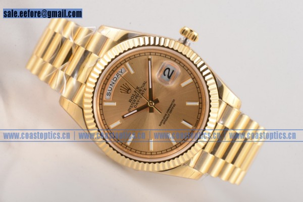 Rolex Perfect Replica Day-Date Watch Yellow Gold 118238 ygs (AAAF)