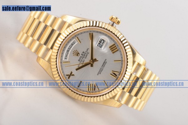 Rolex Day-Date Perfect Replica Watch Yellow Gold 118238 sr (AAAF)