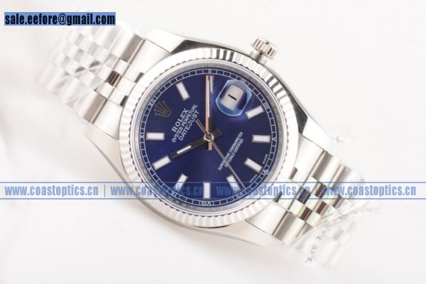 Rolex Datejust Perfect Replica Watch Steel 116334 blus (BP)
