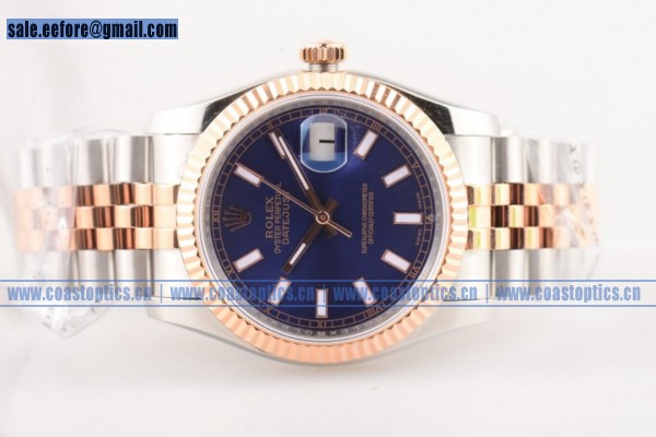 Rolex Datejust Perfect Replica Watch Two Tone 116333 blus (BP) - Click Image to Close