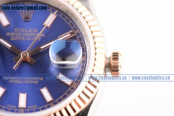 Rolex Datejust Perfect Replica Watch Two Tone 116333 blus (BP) - Click Image to Close