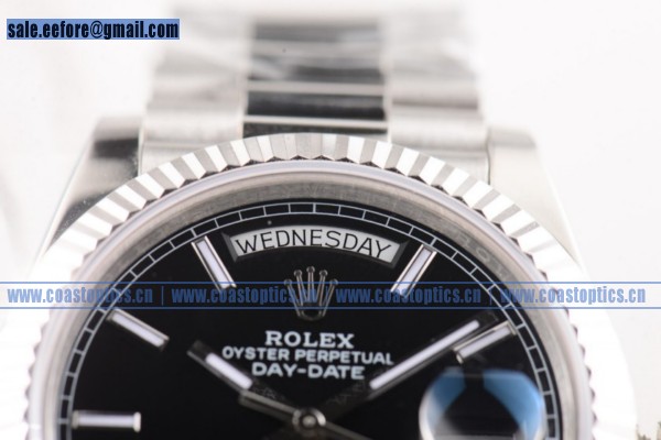 Rolex Date-Day Best Replica Watch Steel 118239 blks (BP) - Click Image to Close