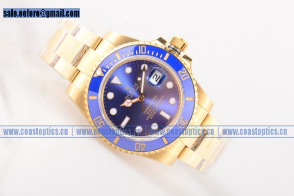 1:1 Replica Rolex Submariner Watch Yellow Gold 116618LB (BP)