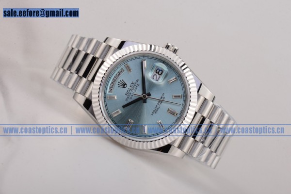 Perfect Replica Rolex Day-Date Watch Steel 118239 blucs(BP)