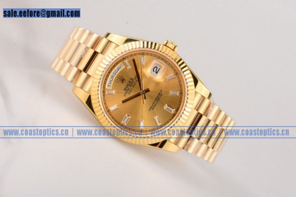 Rolex Perfect Replica Day-Date Watch Yellow Gold 118238CS(BP)