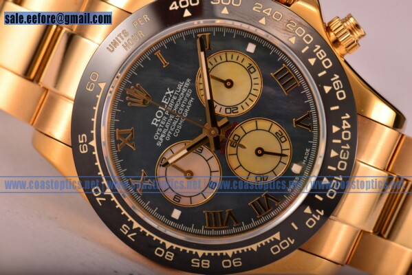 Rolex Perfect Replica Daytona Watch Yellow Gold 116529 bkmr