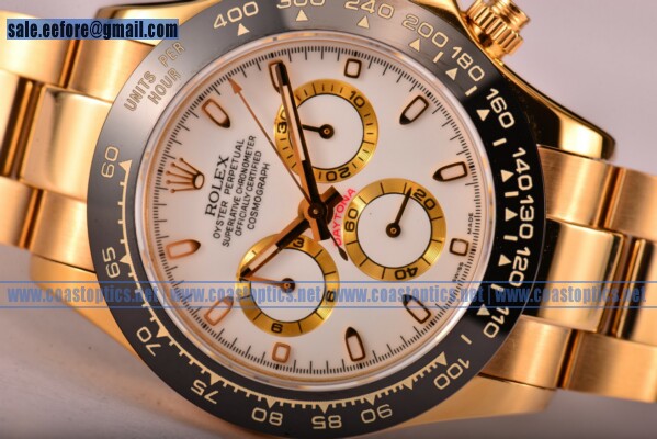 Perfect Replica Rolex Daytona Watch Yellow Gold 116529 ws