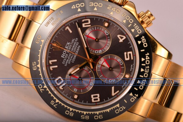 Rolex Daytona Watch Yellow Gold 116529 broa Perfect Replica