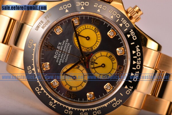 Perfect Replica Rolex Daytona Watch Yellow Gold 116529 bd