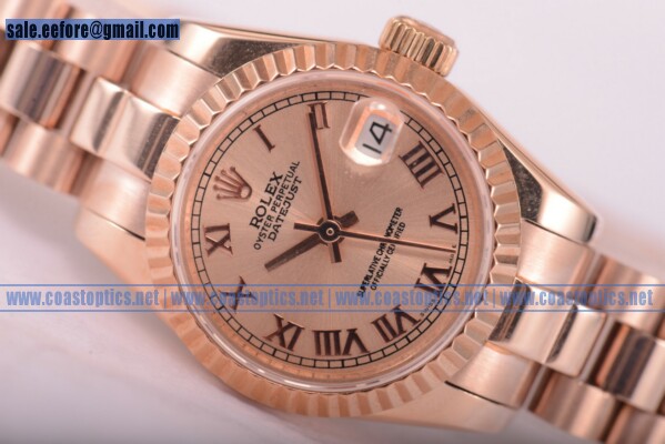 Perfect Replica Rolex Datejust Watch Rose Gold 179175 jrgrm