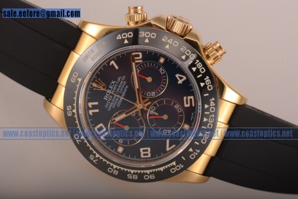 Rolex Daytona Watch Yellow Gold 116515 LNblsbr Perfect Replica (BP)