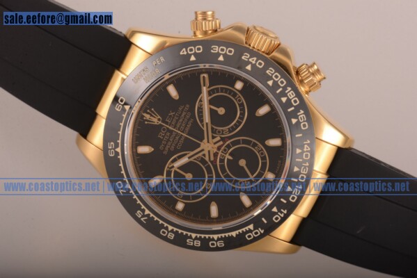 Perfect Replica Rolex Daytona Watch Yellow Gold 116515 LNblsbr (BP)