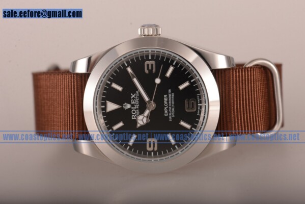 Replica Rolex Explorer Watch Steel 214270 Black NY - Click Image to Close