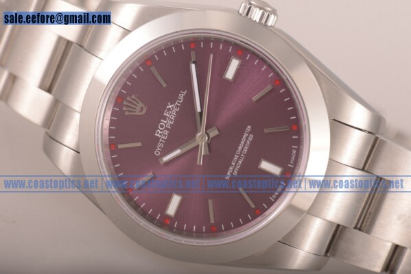 Best Replica Rolex Oyster Perpetual Air King Red Grape Watch Steel 114300-0002
