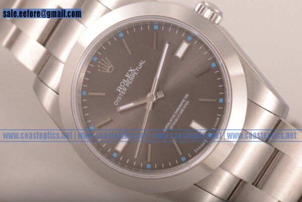 Best Replica Rolex Oyster Perpetual Air King Dark Rhodium Watch Steel 114300-0001