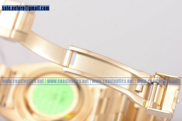Rolex Submariner Replica Watch Yellow Gold 116618 blu - Click Image to Close