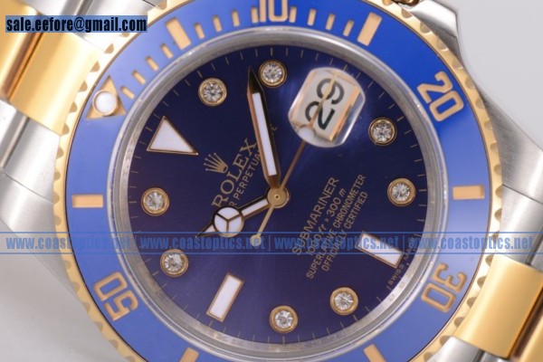 Rolex Submariner Watch Two Tone 116613 blu Best Replica (BP)